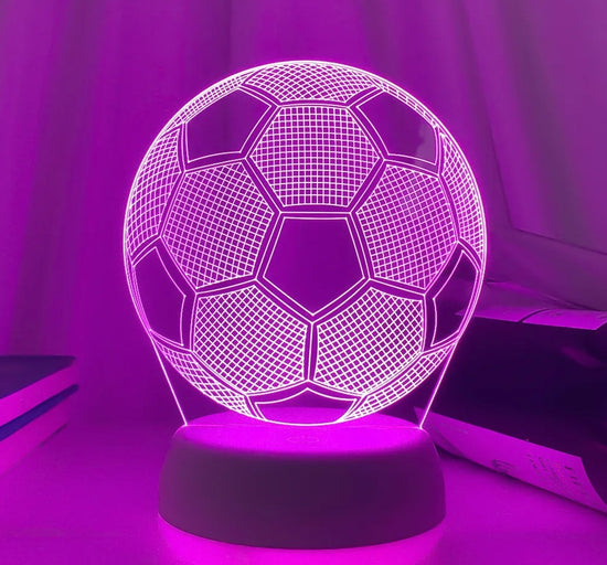 Lampe de chevet 3D Tactile ballon de Football - lampechevetdesign.com