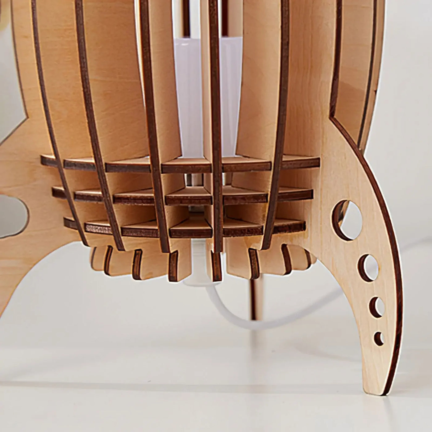 Wooden Rocket Bedside Lamp