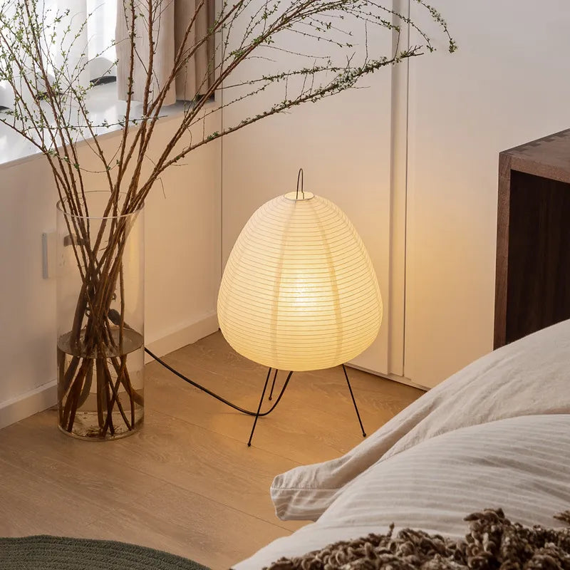 Lampe de chevet Japonaise Akari en Papier - lampechevetdesign.com