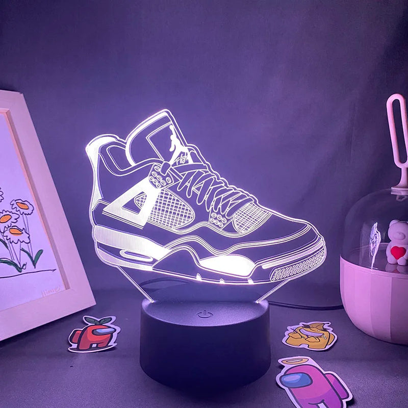 Lampe de chevet 3D LED Sneakers - lampechevetdesign.com