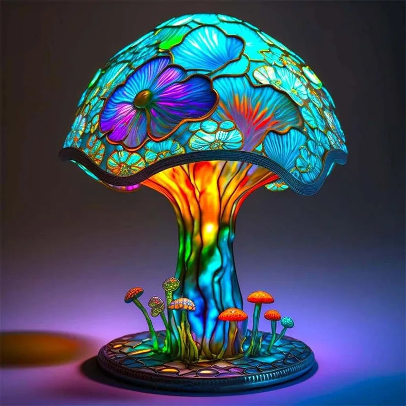Lampe de chevet Champignon Fleuri - lampechevetdesign.com