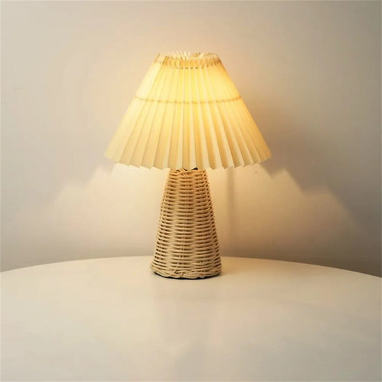 Lampe de chevet Industrielle Bois en Tissu - lampechevetdesign.com