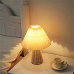 Lampe de chevet Industrielle Bois en Tissu - lampechevetdesign.com