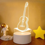 Lampe de chevet 3D LED Musicale - lampechevetdesign.com