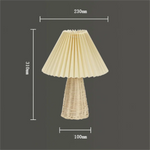 Lampe de chevet Industrielle Bois en Tissu - lampechevetdesign.com