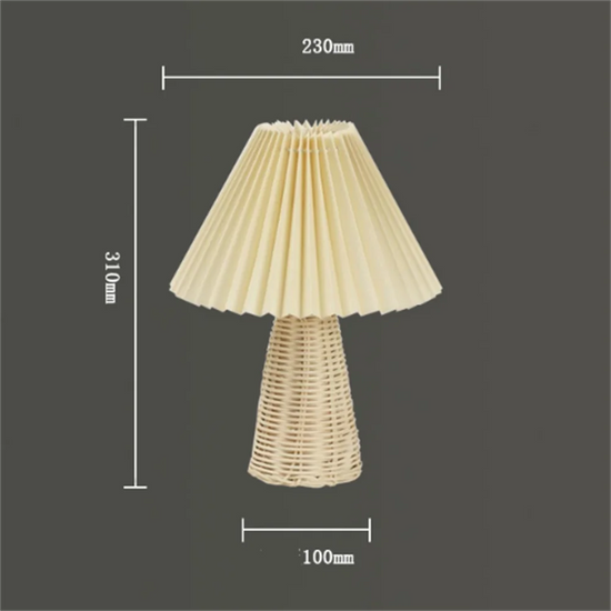 Lampe de chevet Industrielle Bois en Tissu - lampechevetdesign.com