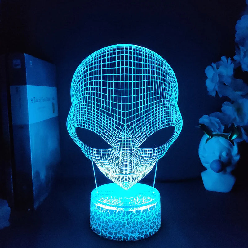 Pop-eyed Alien Shape 3D Night Light Child Cool Present for Bedroom Decor Cute Birthday Color Gift LED Table Lamp Baby Nightlight - lampechevetdesign.com