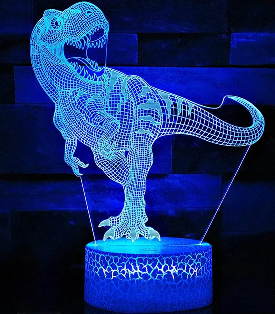 Lampe de chevet USB 3D Dinosaures - lampechevetdesign.com