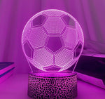 Lampe de chevet 3D Tactile ballon de Football - lampechevetdesign.com