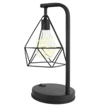 Lampe de chevet Noir Industrielle Géométrique - lampechevetdesign.com