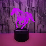 Lampe de chevet 3D LED Cheval - lampechevetdesign.com