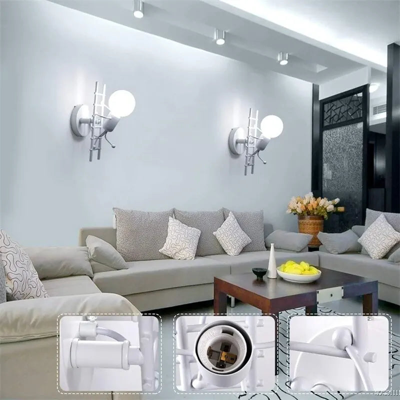 Lampe de chevet Murale Moderne Humanoïde - lampechevetdesign.com