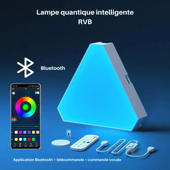 Lampe de chevet Murale LED Triangulaire RGB - lampechevetdesign.com