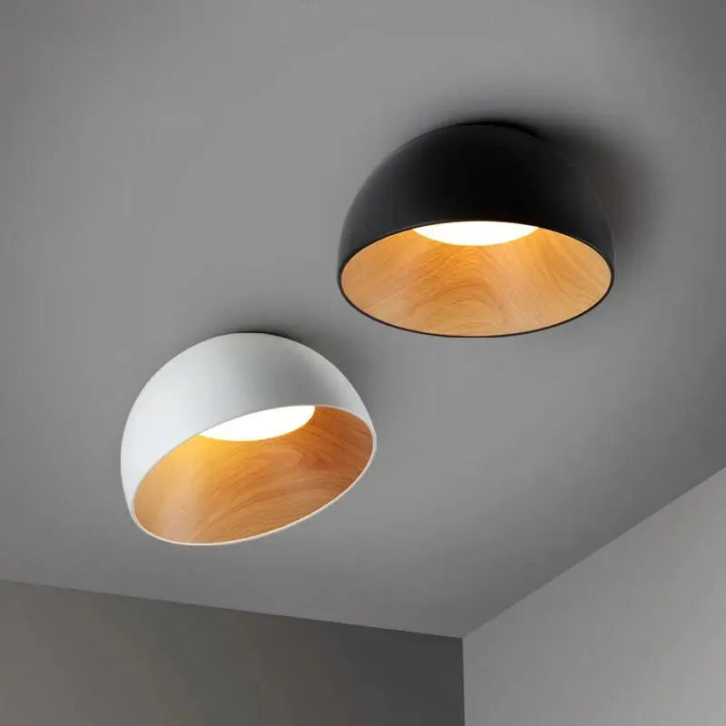 Lampe de chevet fixée au plafond en Bois Japonais - lampechevetdesign.com
