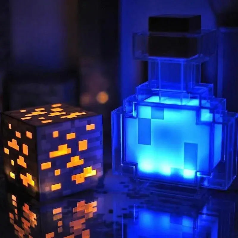 Lampe de chevet Minecraft Minerai & Potions pour enfants - lampechevetdesign.com