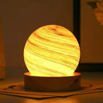 Lampe de chevet 3D en Verre Planète - lampechevetdesign.com