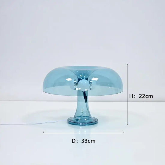 Bougeoir en verre transparent Forme de lampe de table Bougeoir en verre transparent Forme de lampe de table