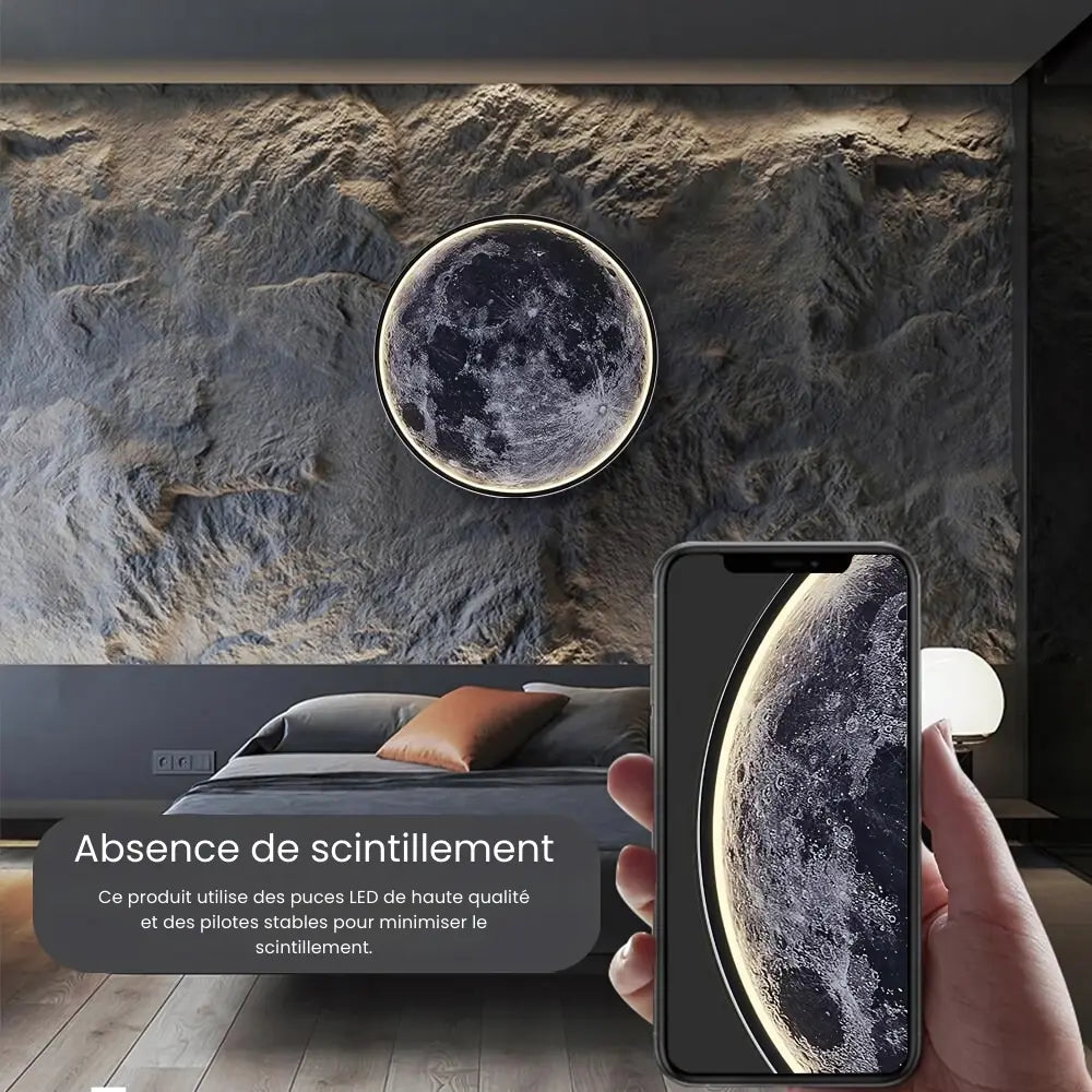 Lampe de chevet Murale Lune LED Moderne - lampechevetdesign.com