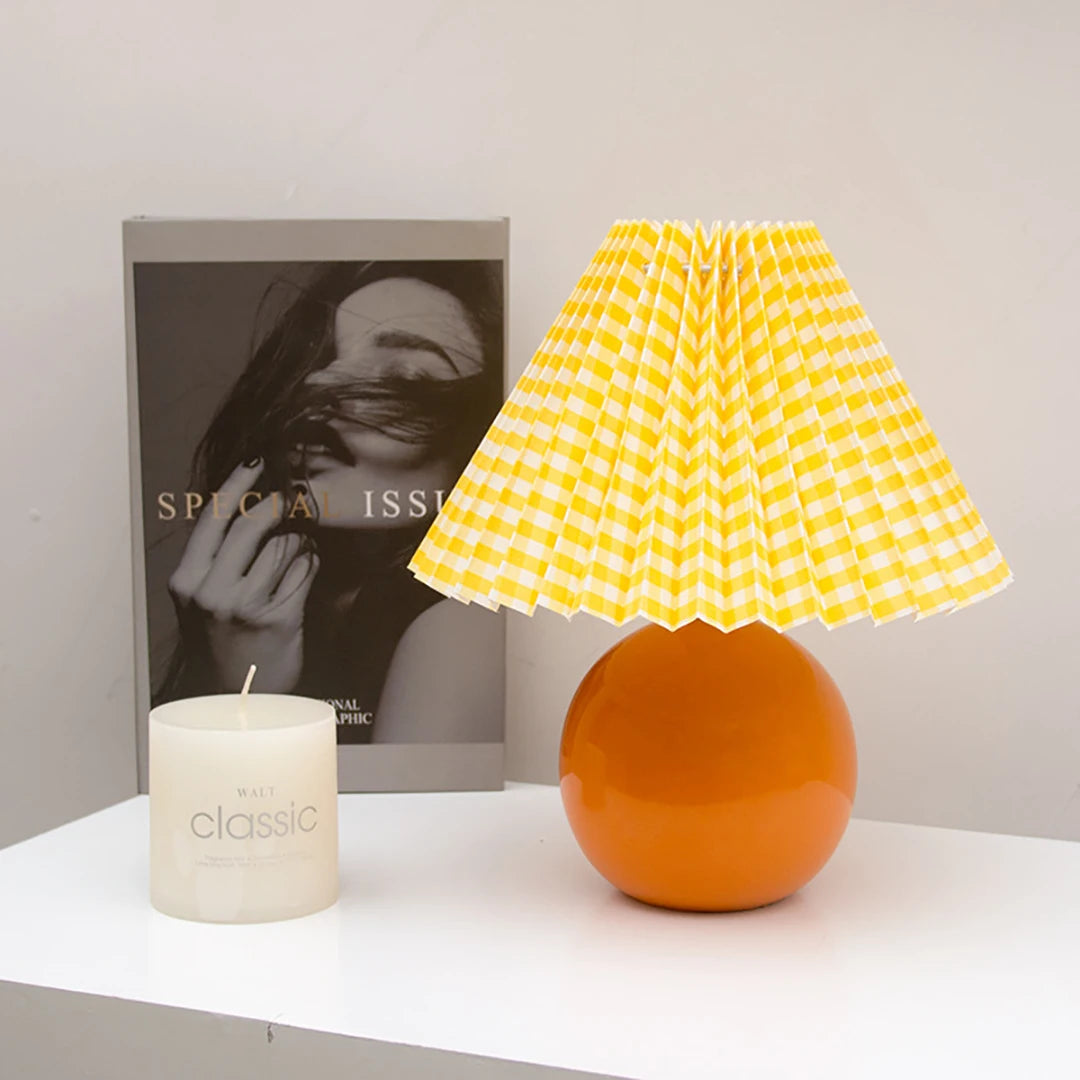 Lampe de Chevet Vintage Plissé en Céramique - lampechevetdesign.com