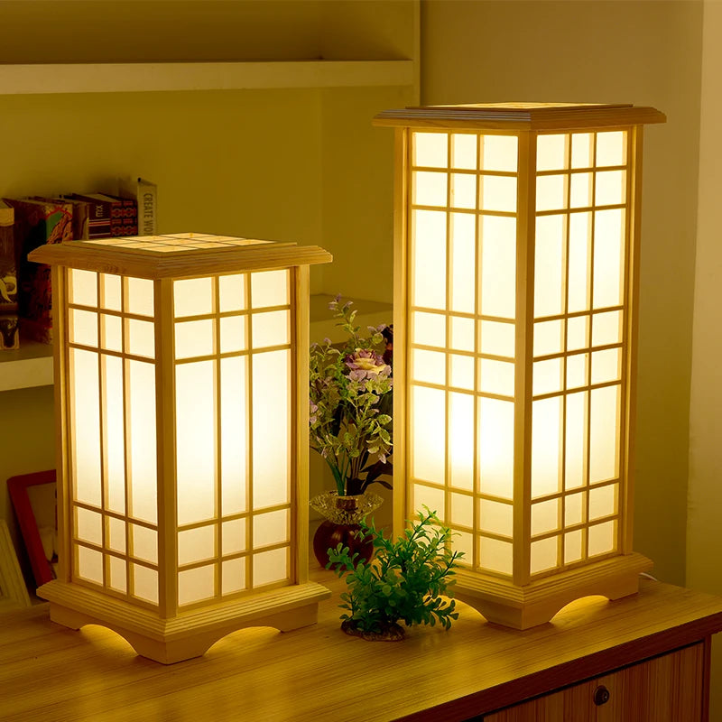 Lampe de Chevet Moderne Japonaise Tatami