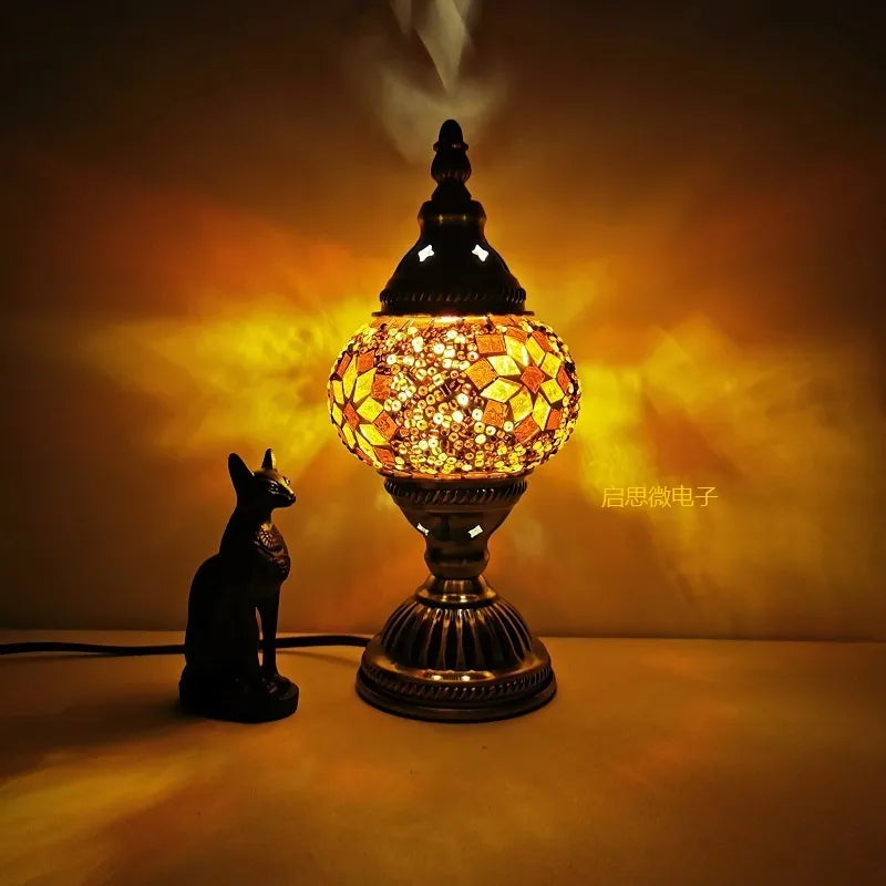 Lampe de chevet Vintage en Mosaïque - lampechevetdesign.com