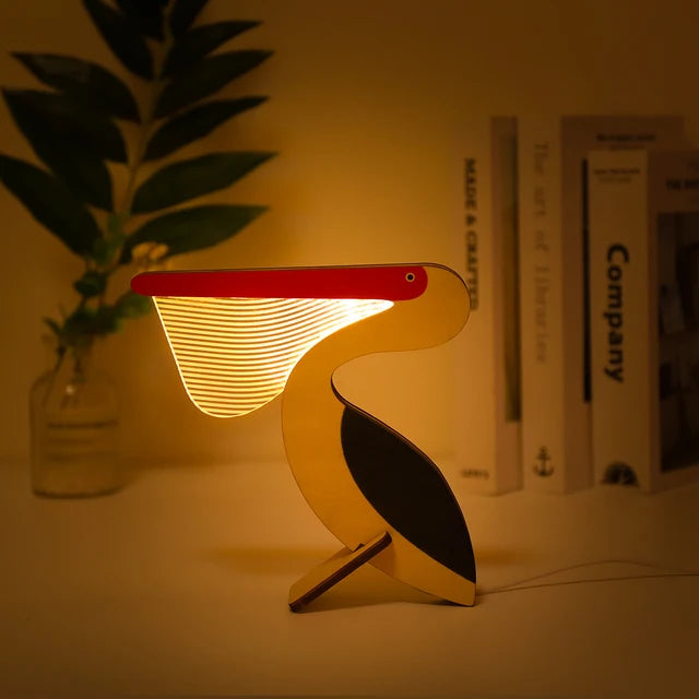 Lampe de chevet Bois Enfant Animaux - lampechevetdesign.com