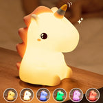 Lampe de chevet Licorne Silicone pour Enfants - lampechevetdesign.com