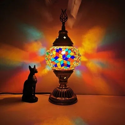 Lampe de chevet Vintage en Mosaïque - lampechevetdesign.com