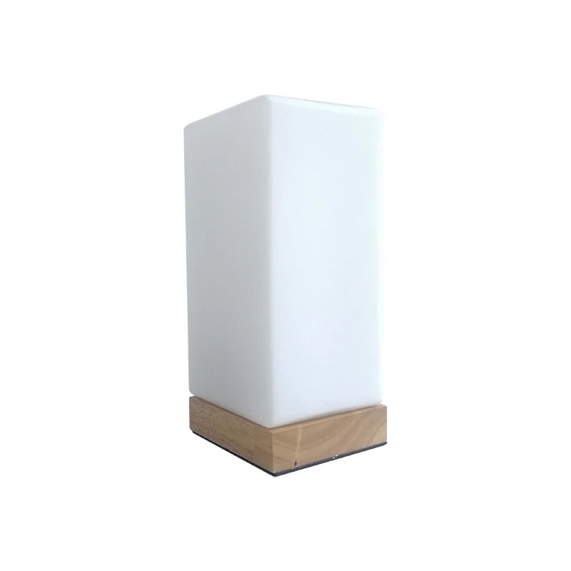 Lampe de Chevet Moderne en Verre et Bois Massif - lampechevetdesign.com