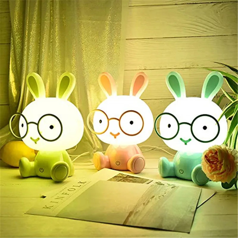 Lampe de Chevet Tactile en Forme de Lapin pour Enfants