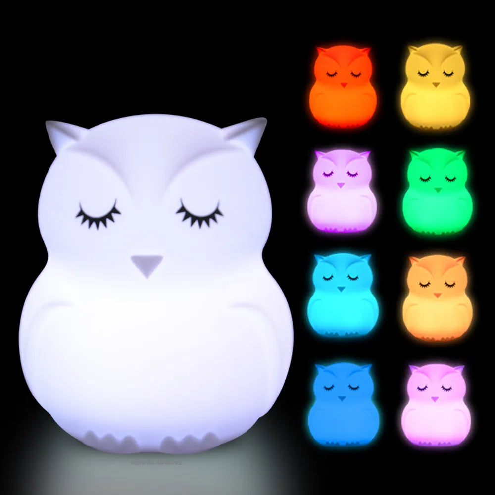 Lampe de Chevet LED Rechargeable pour Enfants Formes Animales