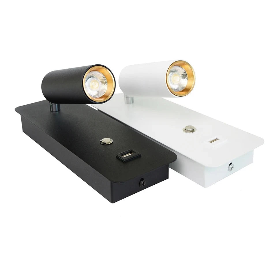 Lampe de chevet Murale LED avec Chargeur à Induction - lampechevetdesign.com