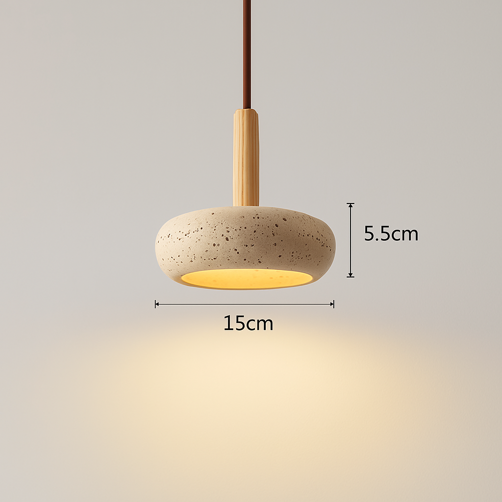 Lampe de chevet Suspendue à LED en Pierre - lampechevetdesign.com