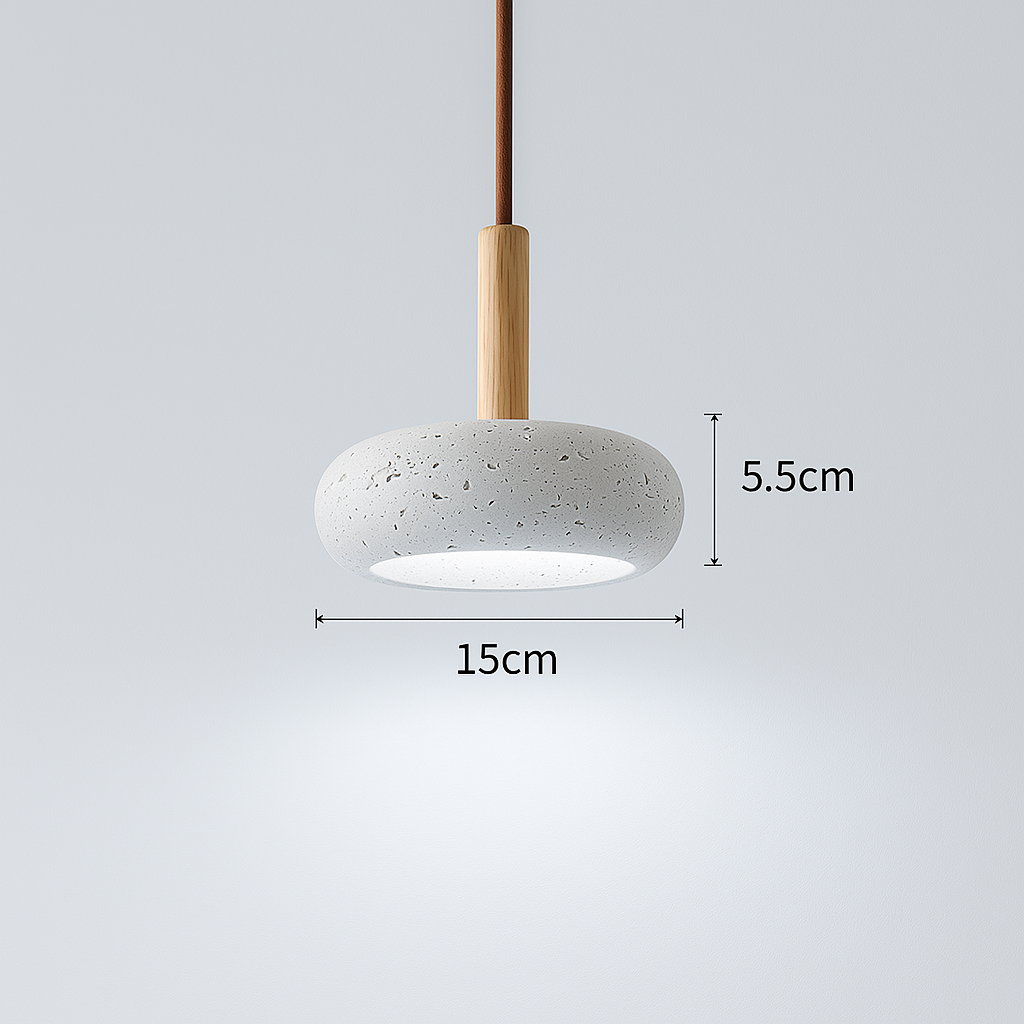 Lampe de chevet Suspendue à LED en Pierre - lampechevetdesign.com