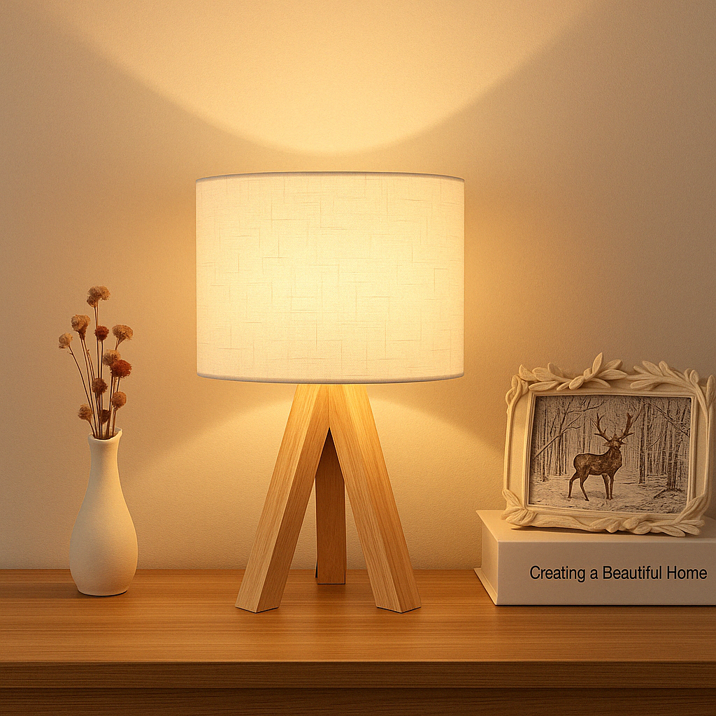 Lampe de Chevet Nordique en Bois Élégant - lampechevetdesign.com