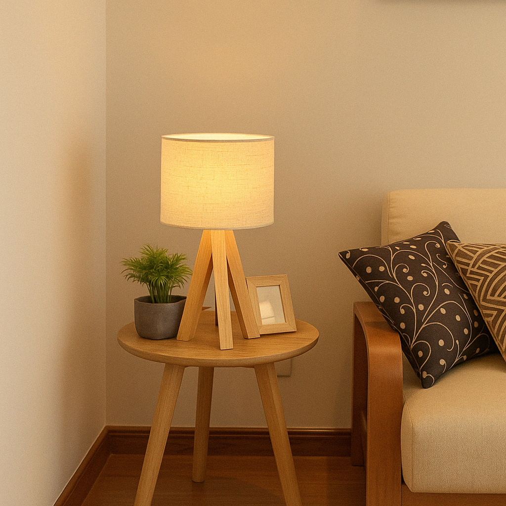 Nordic Elegant Wooden Bedside Lamp