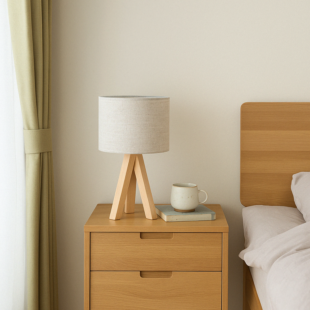 Lampe de Chevet Nordique en Bois Élégant - lampechevetdesign.com
