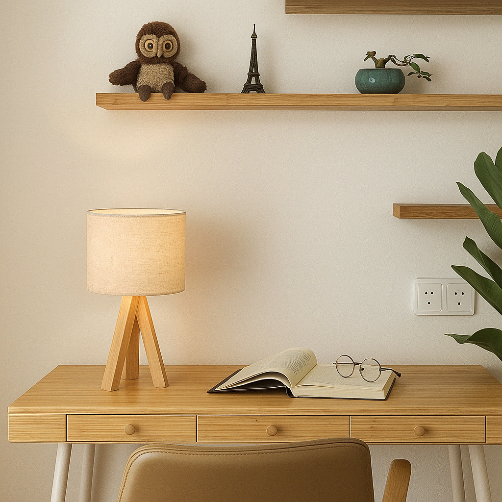 Lampe de Chevet Nordique en Bois Élégant - lampechevetdesign.com
