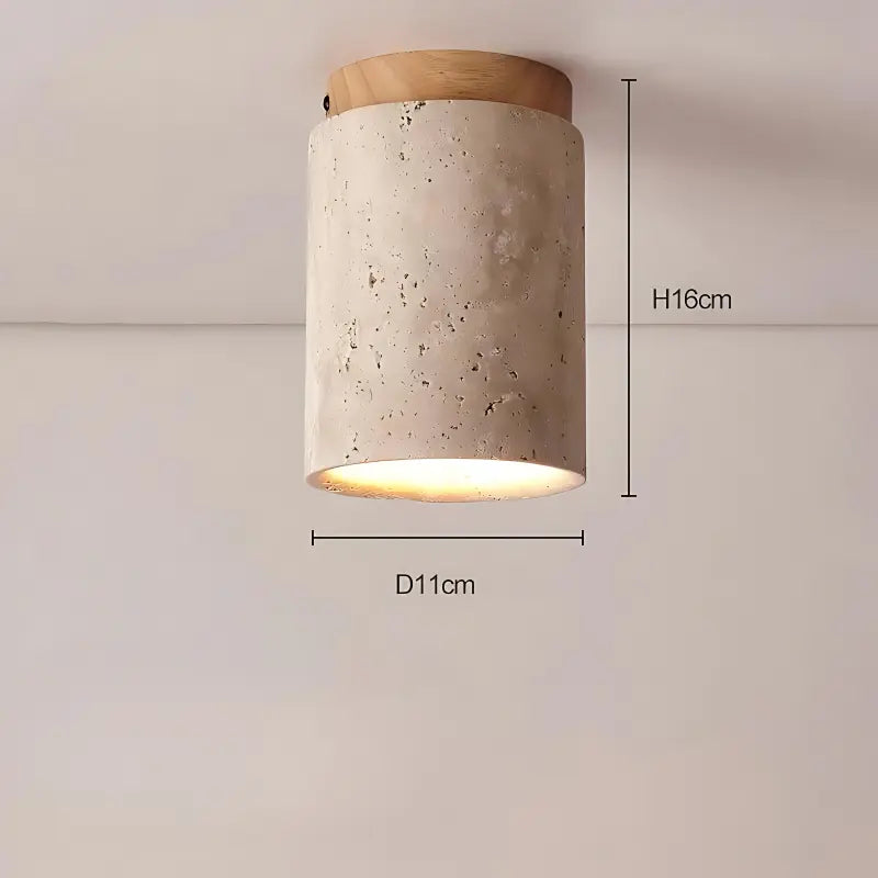 Lampe de Chevet Plafond LED en Pierre Japonaise - lampechevetdesign.com