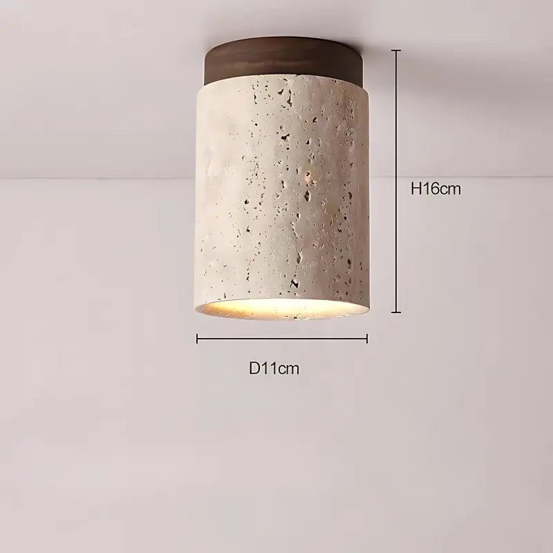 Lampe de Chevet Plafond LED en Pierre Japonaise - lampechevetdesign.com