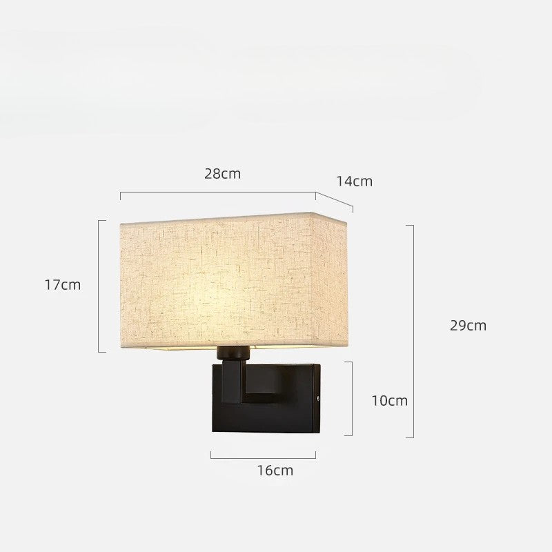 Lampe de chevet Murale avec Abat-Jour en Tissu - lampechevetdesign.com