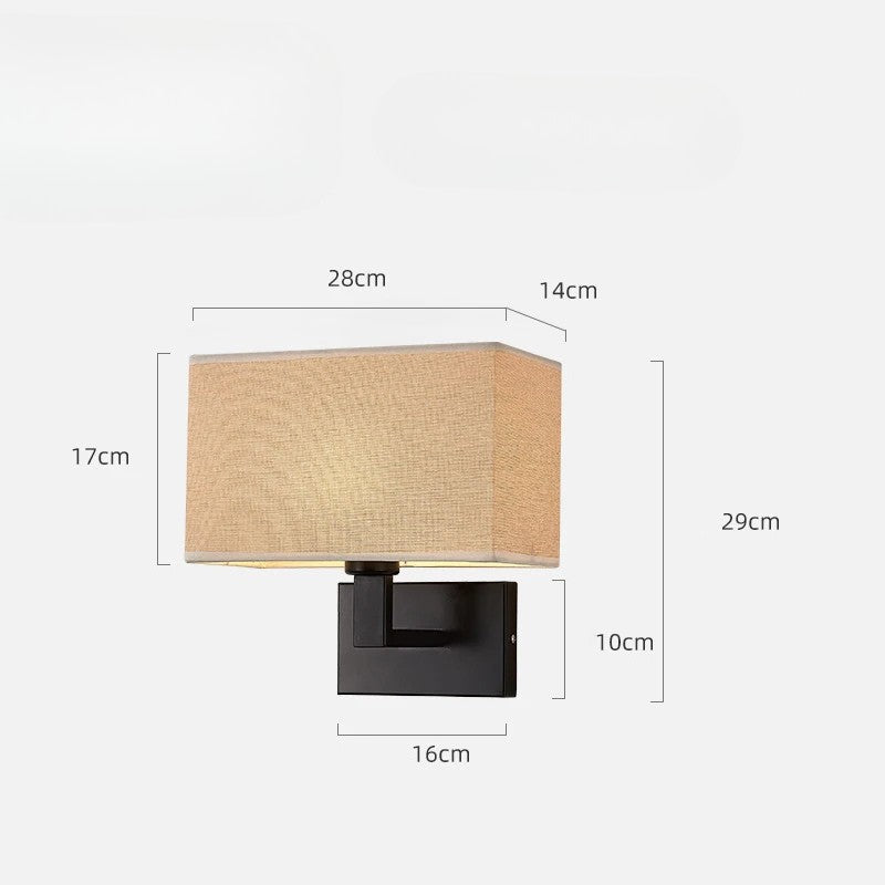 Lampe de chevet Murale avec Abat-Jour en Tissu - lampechevetdesign.com