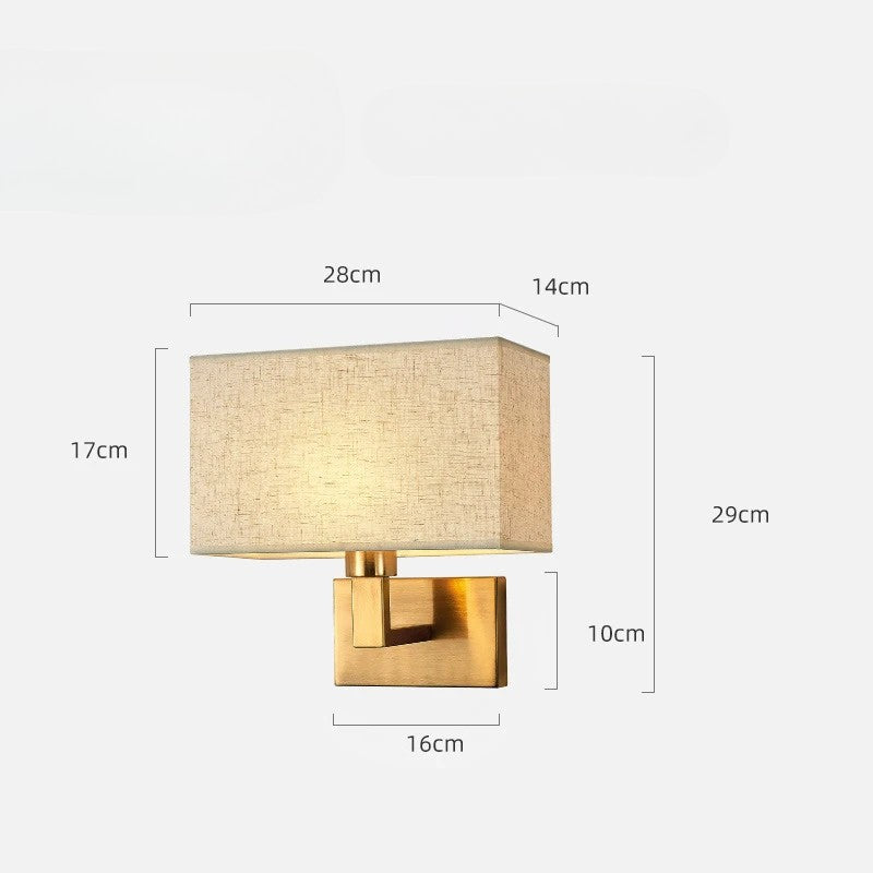 Lampe de chevet Murale avec Abat-Jour en Tissu - lampechevetdesign.com