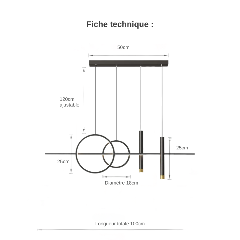 Lampe de Chevet Lustre Nordique de Luxe - lampechevetdesign.com