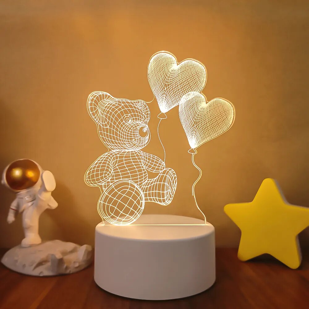 Lampe de chevet 3D Love - lampechevetdesign.com