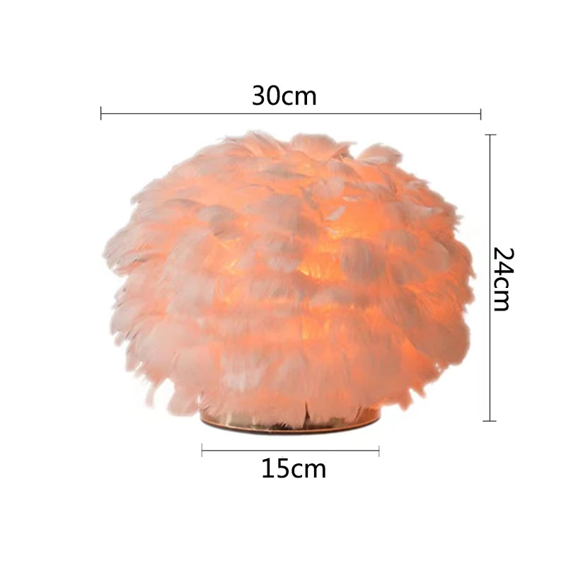 Lampe de chevet Plume Moderne - lampechevetdesign.com