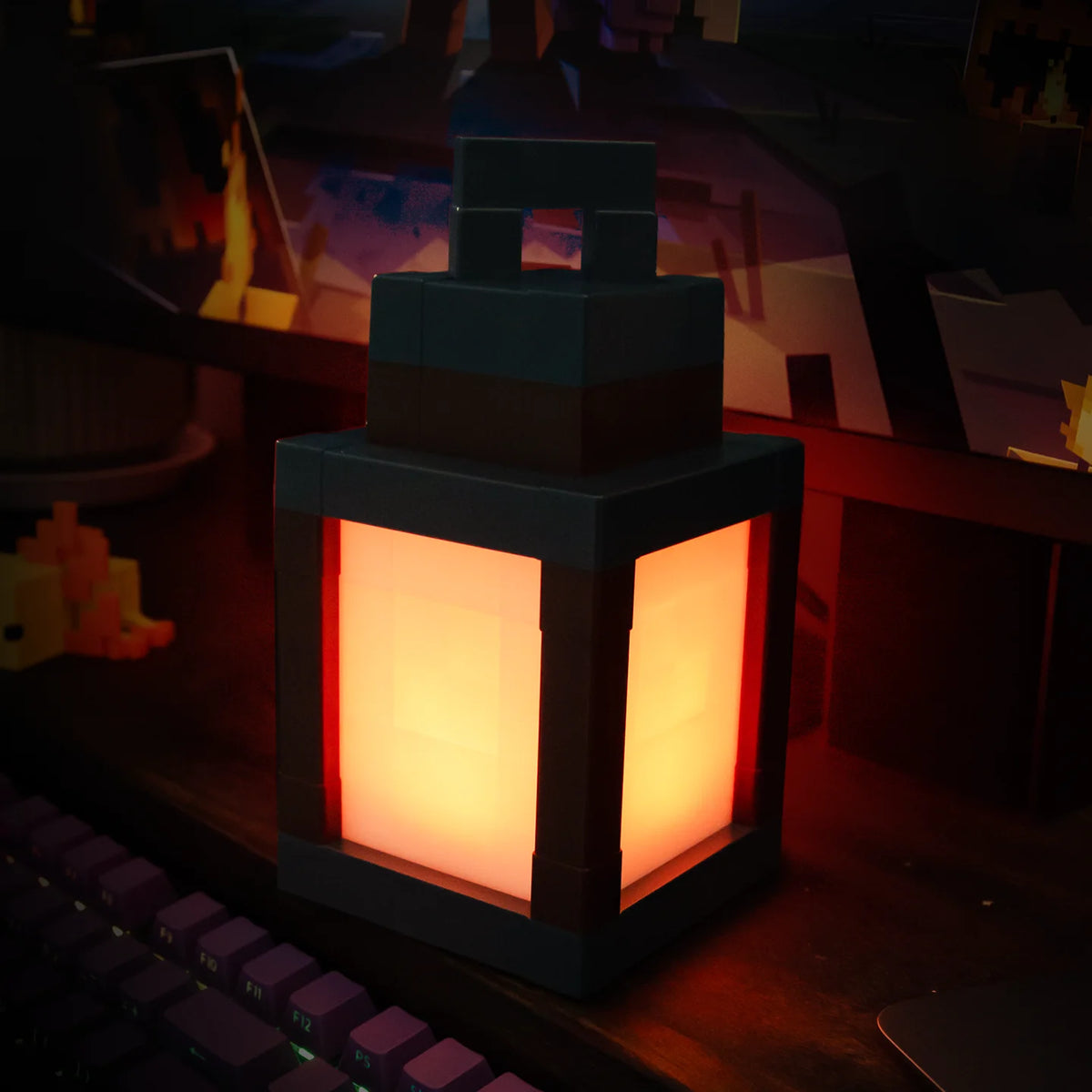 Lampe de Chevet LED Lanterne Pixelisée Rechargeable - lampechevetdesign.com