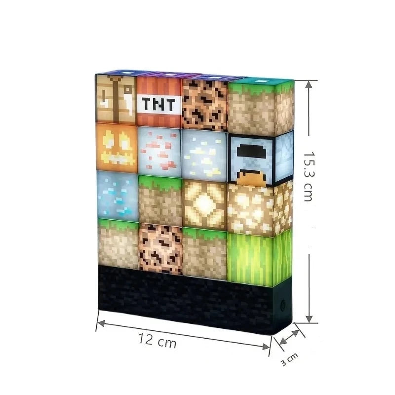 Lampe de chevet Bloc Lumineux Minecraft - lampechevetdesign.com