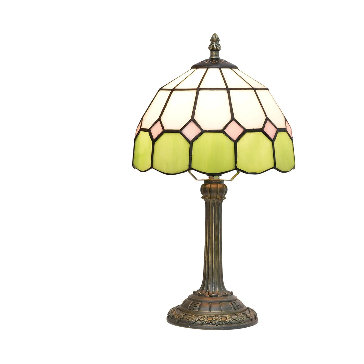Lampe de chevet Tiffany en Verre Vitrail avec Motif - lampechevetdesign.com
