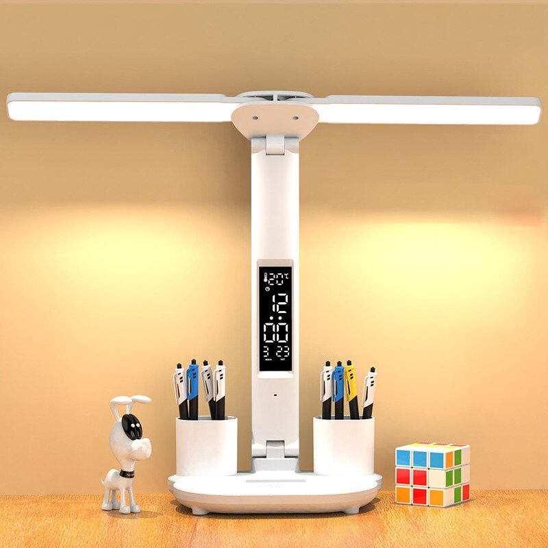 Lampe de bureau Blanche Double Éclairage - lampechevetdesign.com
